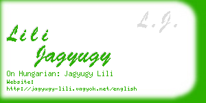 lili jagyugy business card